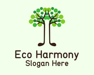 Eco Golf Tree logo design