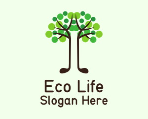 Eco Golf Tree logo design