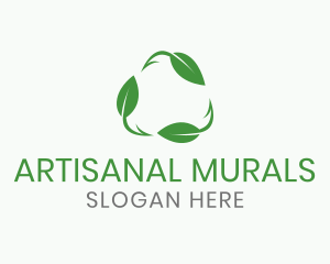 Organic Leaf Recycle logo design