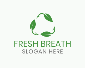 Organic Leaf Recycle logo design