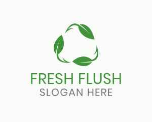 Organic Leaf Recycle logo design