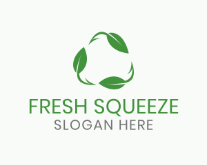 Organic Leaf Recycle logo design