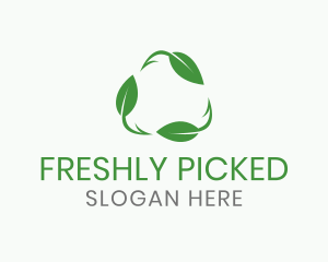 Organic Leaf Recycle logo design