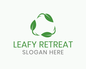 Organic Leaf Recycle logo design