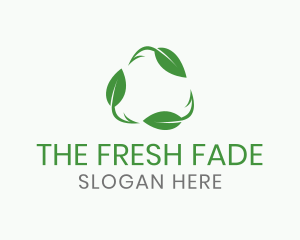 Organic Leaf Recycle logo design