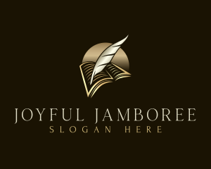 Book Quill Pen Logo