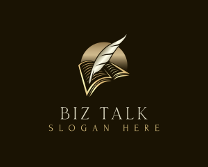 Book Quill Pen logo