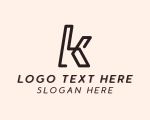 Shipping Freight Courier Letter K logo