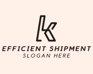 Shipping Freight Courier Letter K logo