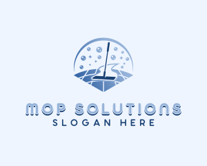 Floor Mop Cleaner logo design