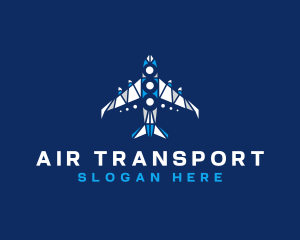 Airplane Transport Geometric logo design