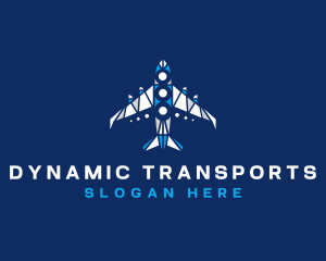 Airplane Transport Geometric logo design