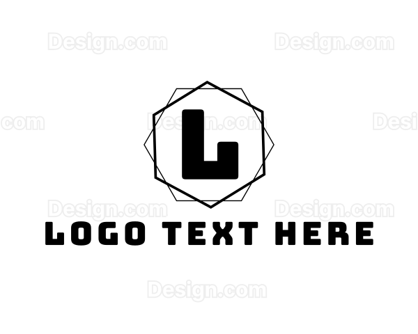 Geometric Hexagon Boutique Logo