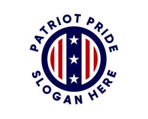 Patriotic Shield Badge logo design