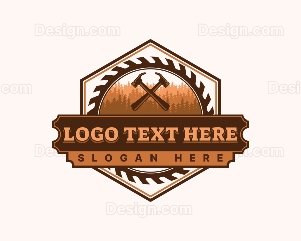 Forest Woodwork Hammer Logo