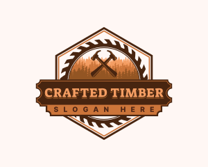 Forest Woodwork Hammer logo design