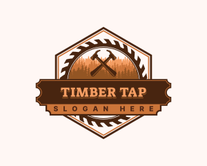 Forest Woodwork Hammer logo design