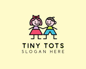 Children Boy & Girl logo design