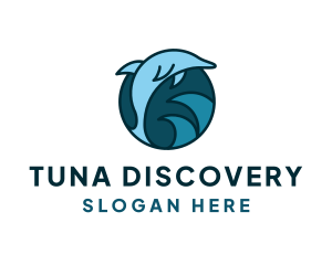 Blue Ocean Dolphin logo design