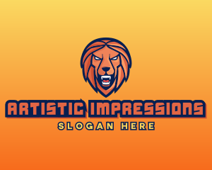 Angry Lion Varsity logo design