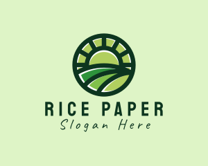 Agricultural Farming Sunshine logo design