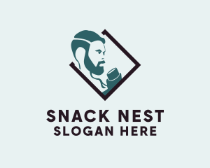 Hipster Man Pub  logo design