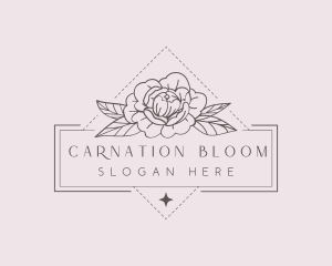 Peony Floral Bloom logo design