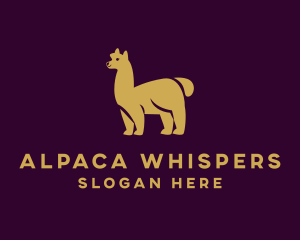 Wild Alpaca Animal logo design