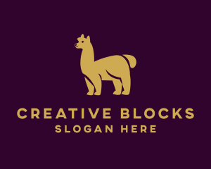 Wild Alpaca Animal logo design