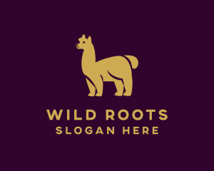 Wild Alpaca Animal logo design