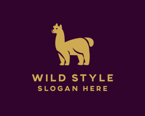 Wild Alpaca Animal logo design