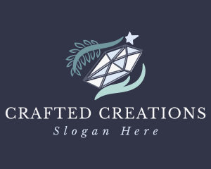 Hand Branch Diamond logo design