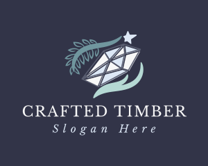 Hand Branch Diamond logo design