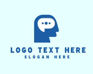 Social Media - Person Chat Mind logo design