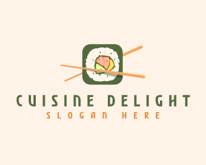 Japanese Cuisine Sushi logo design