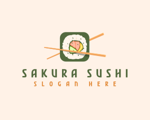 Japanese Cuisine Sushi logo design