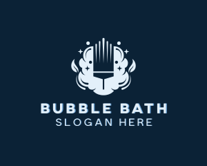 Bubble Cleaning Squeegee logo design