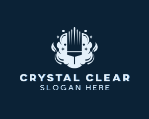 Bubble Cleaning Squeegee logo design