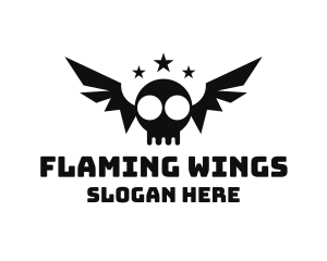 Bat Skull Wings logo