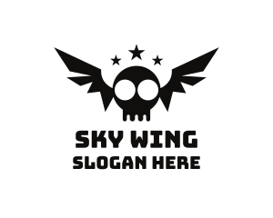 Bat Skull Wings logo