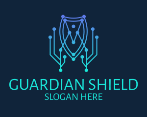 Computer Protection Shield  logo design