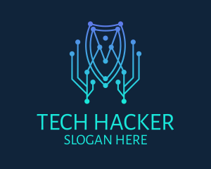 Computer Protection Shield  logo design