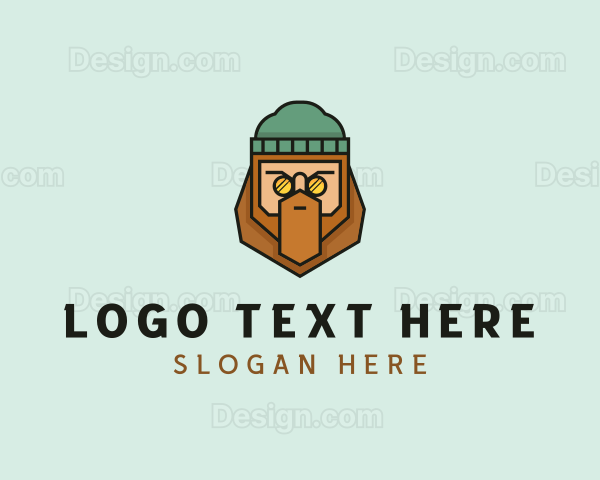 Man Beard Cartoon Logo