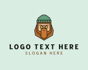 Man Beard Cartoon  logo