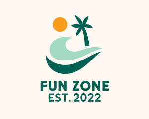 Summer Beach Ocean Island  logo design