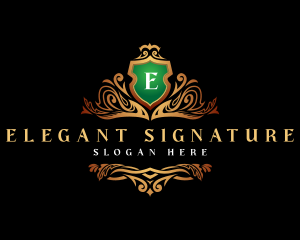 Elegant Crest Shield logo design