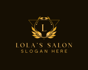 Luxury Wreath Leaf logo design