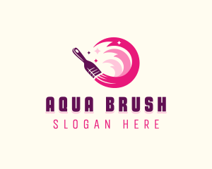 Glitter Paint Brush logo design