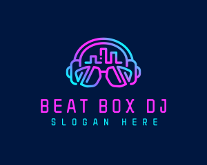 DJ Headphones Nightclub logo design