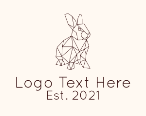 Geometric Rabbit Animal  logo